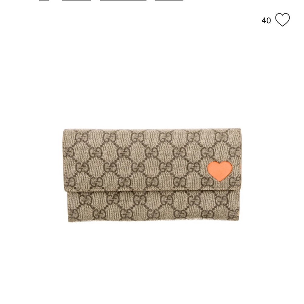 Gucci Tan and Orange Wallet with Iconic GG Monogram